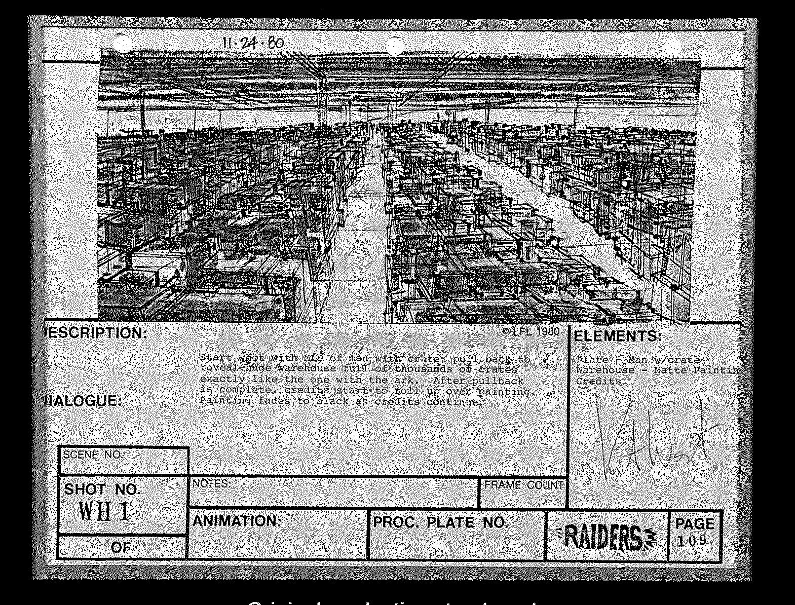 Photo d’un extrait de storyboard