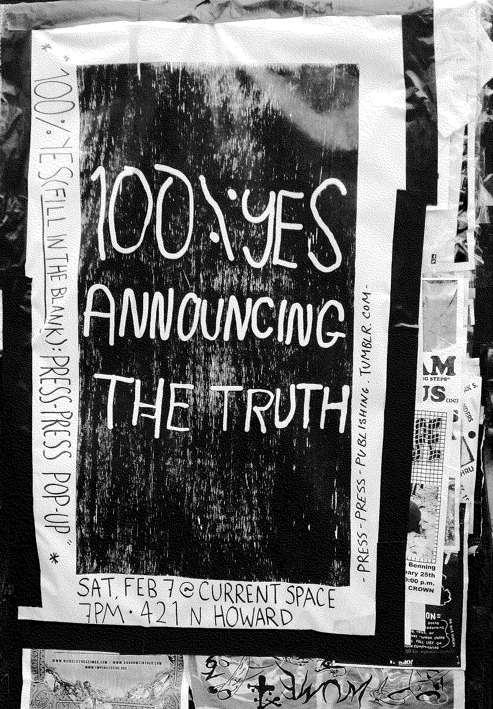 Affiche de Press Press intitulé 100% yes announcing the truth