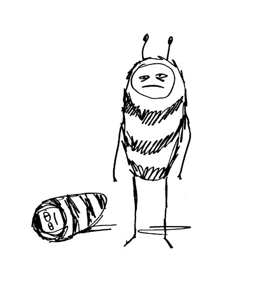 Dessin de deux abeilles