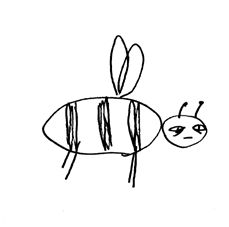 Dessin d’abeille toute triste