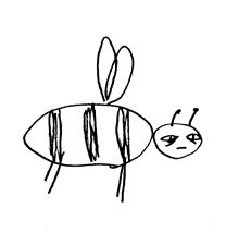 Dessin d’abeille toute triste