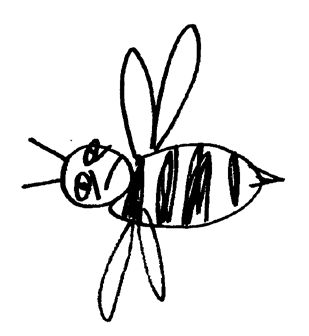 Dessin d’abeille toute triste