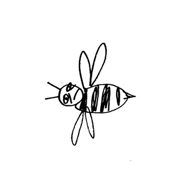 Dessin d’abeille toute triste