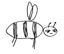 Dessin d’abeille toute triste